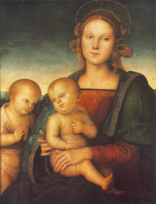 PERUGINO, Pietro Madonna with Child and Little St John af